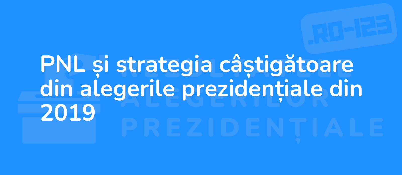 PNL și strategia câștigătoare din alegerile prezidențiale din 2019